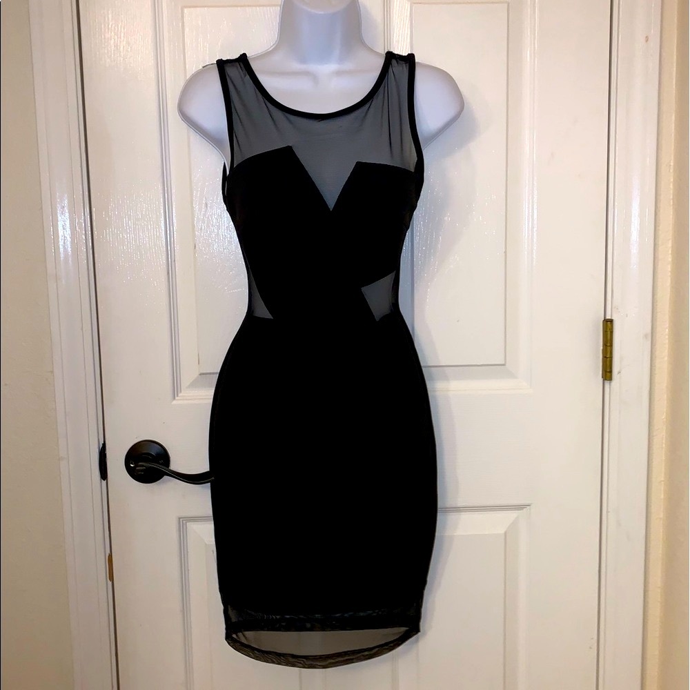 🌹New A’gaci black mesh bodycon dress